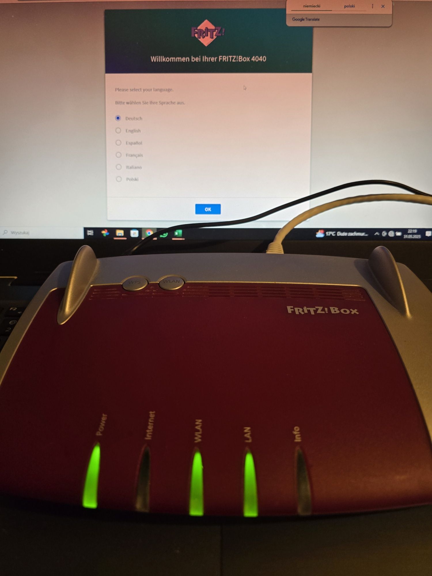 Fritzbox 4040 router WiFi 5 Mesh