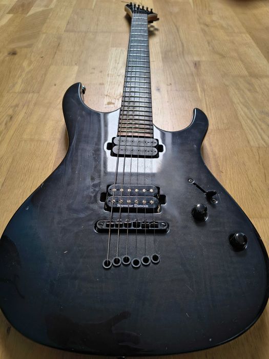 Gitara elektryczna Mayones Flame oraz wzmacniacz LINE 6 Spider II