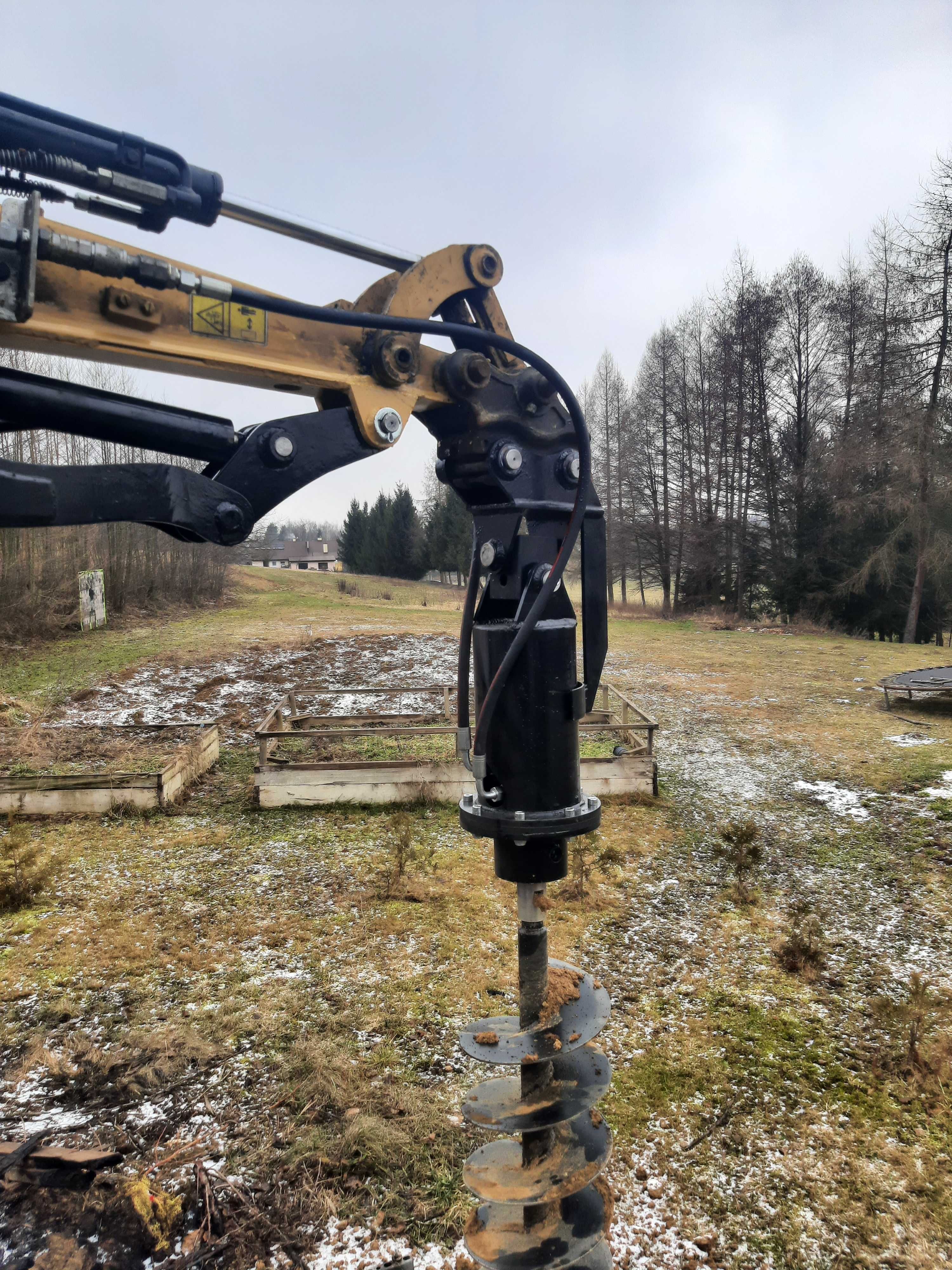 Wiertnica glebowa ziemna hydrauliczna świder do minikoparki