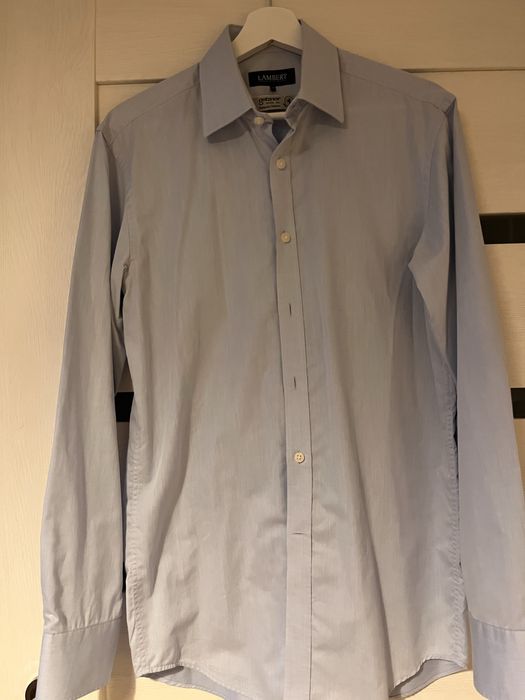 Niebieska męska klasyczna koszula Lambert rozmiar 39, używana