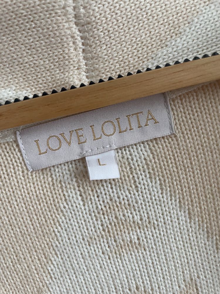 Love Lolita ciepły kardigan boho style z wiązaniem