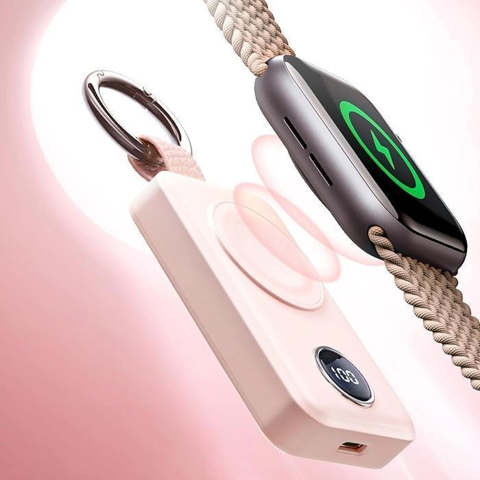 Powerbank Bezprzewodowy 2000mAh do Apple Watch: Joyroom Różowy.