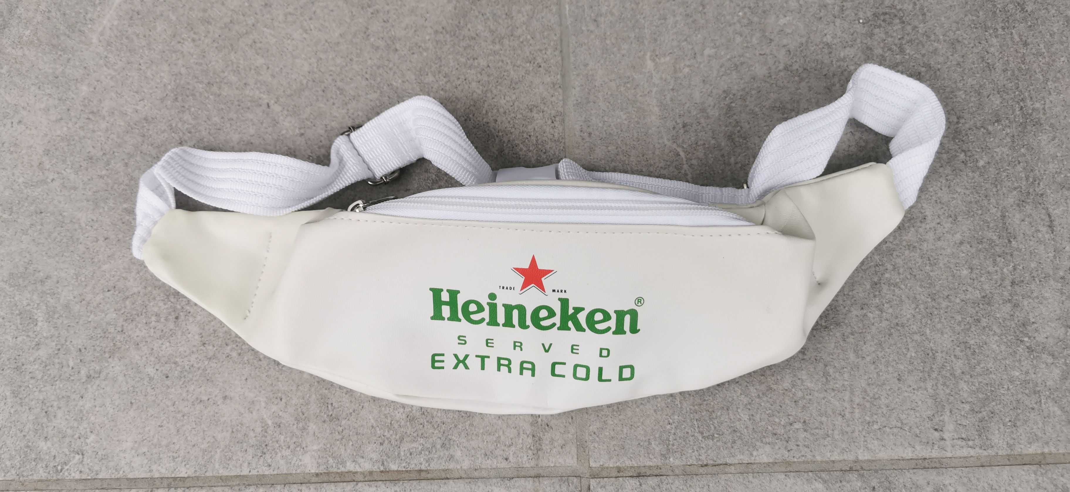 Szaszetka biodrowa na pas Nerka Heineken skóra gładka