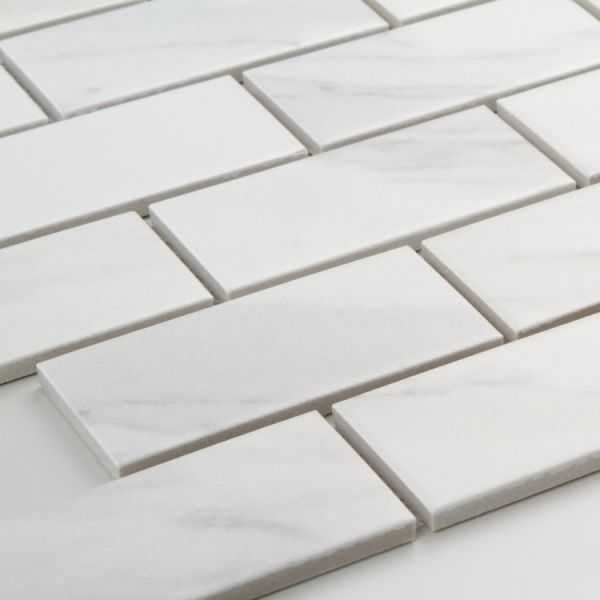 Mozaika Raw Decor Płytka Cegiełka XL Marble Matowa (3 plastry)