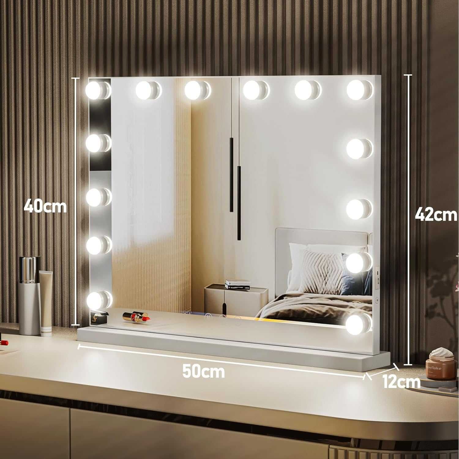 Lustro do makijażu LED
