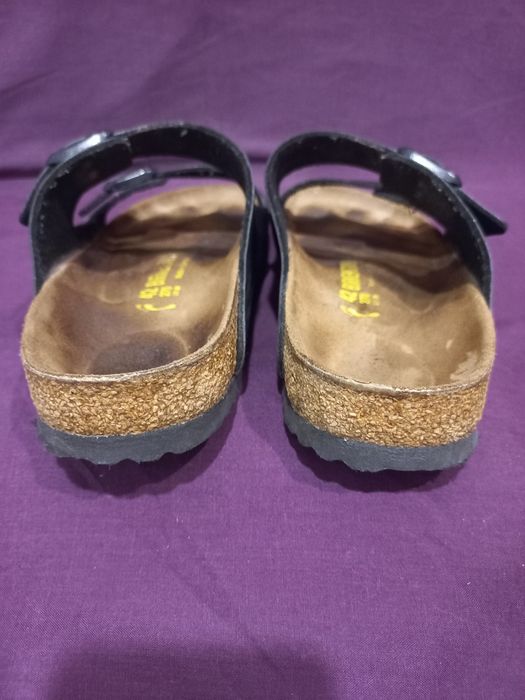 Кожаные шлепки сандалии BIRKENSTOCK