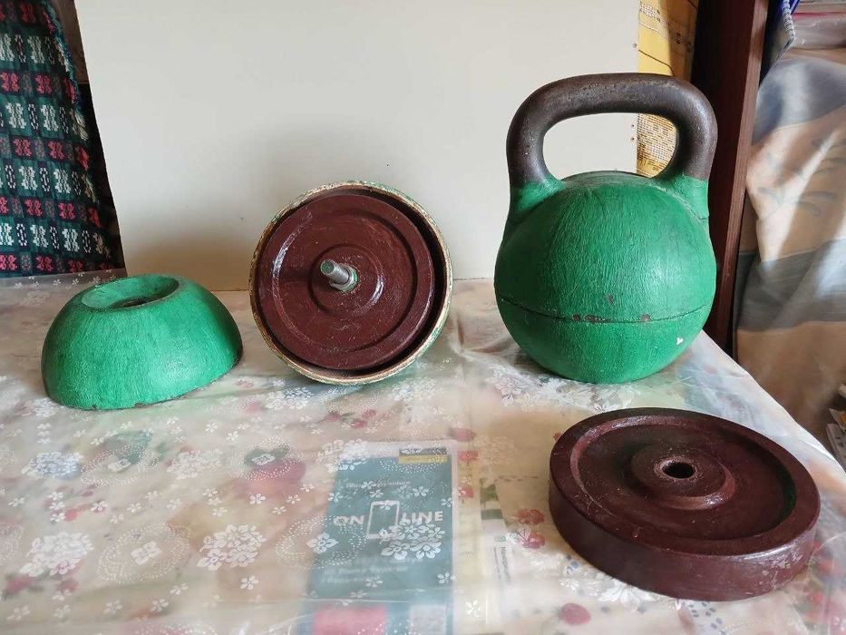 Гирі спортивні розбірні по 16 кг з вставками по 5 кг