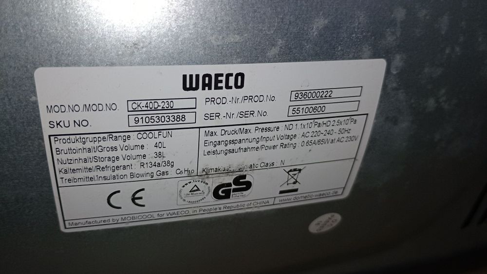 Waeco CK-40D-230 lodówka zamrażarka turystyczna 40L