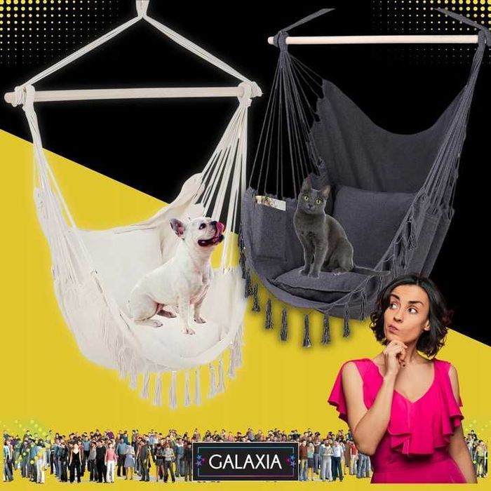 KRZESŁO BRAZYLIJSKIE Fotel Wiszący Huśtawka Hamak Ogrodowy Balkon BOHO