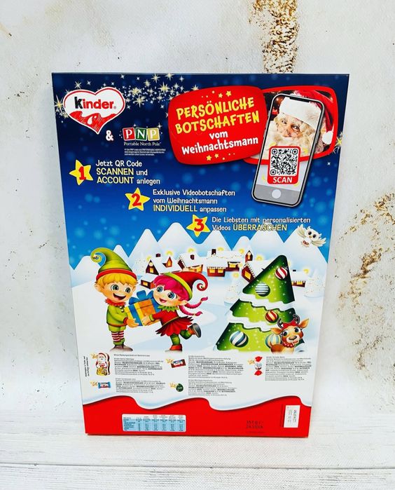 Різдвяний Адвент календар Kinder з солодощами