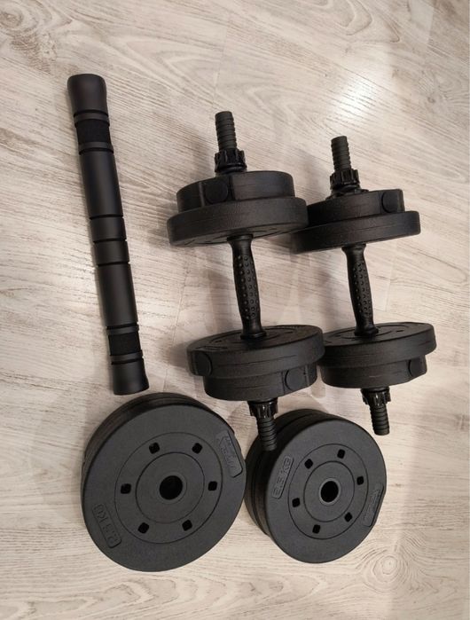 HANTLE 2x10KG regulowane bitumiczne 2xgryf sztanga 20KG obciążenie