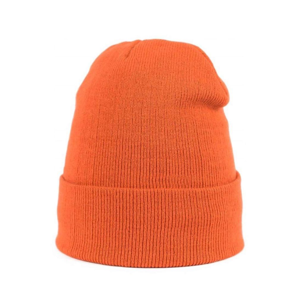 Czapka pomarańczowa wywijana beanie