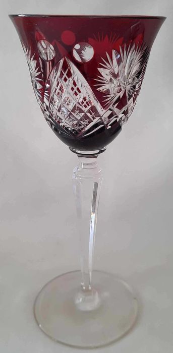 Huta Józefina Szklarska Poręba Rubinowy Kielich do Wina ok. 1920