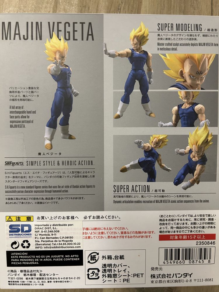 S.h. Figuarts dragon ball majin vegeta bandai figurka