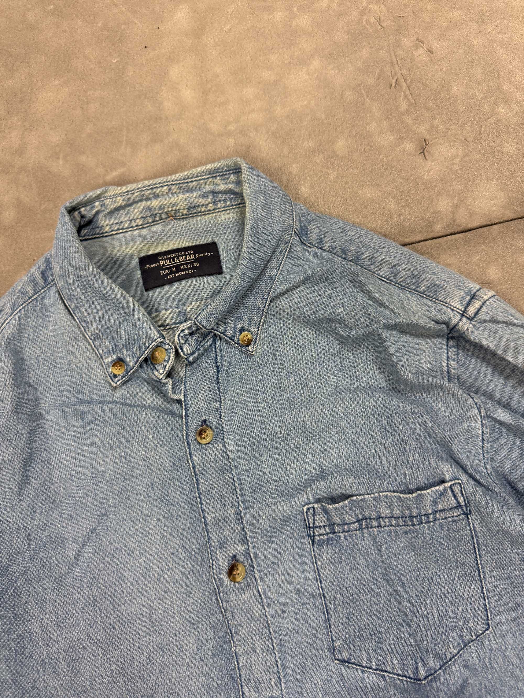 Pull & Bear niebieska jeansowa koszula denim y2k (M/L) streetwear 90s