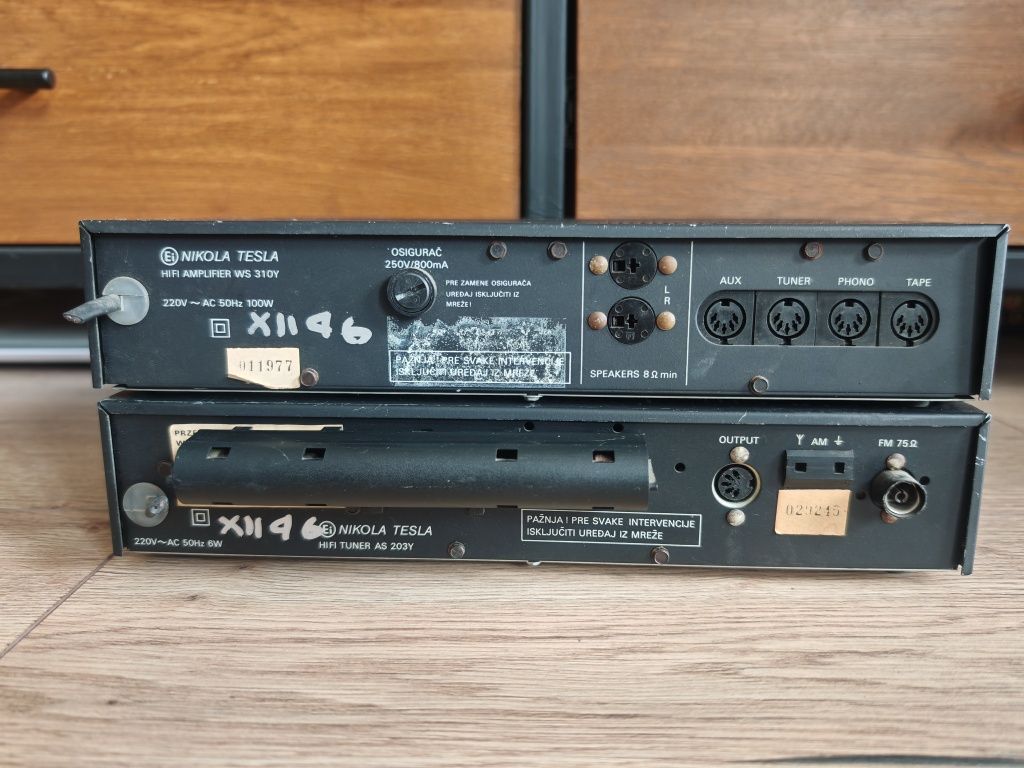 Unitra Diora Nikola Tesla wzmacniacz WS310Y i Tuner AS 203Y Unikat