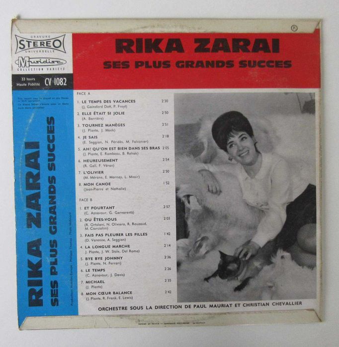 RIKA ZARAI - Ses Plus Grands Succes (LP)