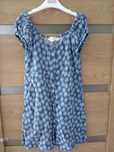 niebieska sukienka w geometryczny wzor H&M rozm. 128/134