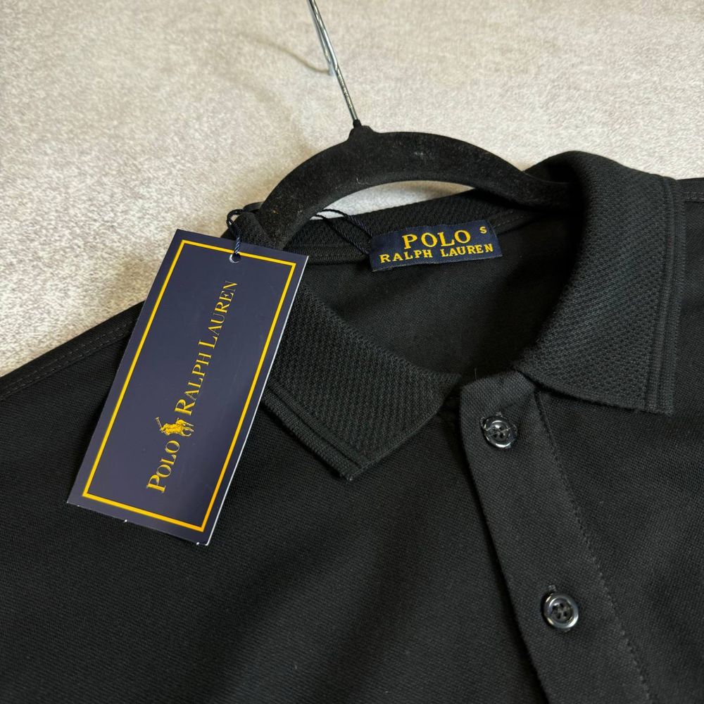 NEW COLLECTION! Мужское поло Polo Ralph Lauren черное размеры  S-XXL