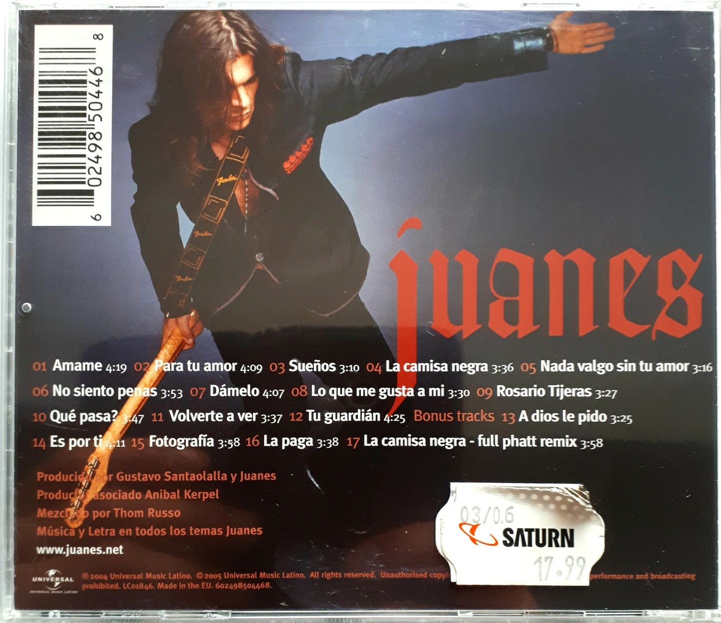 Juanes Mi Sangre 2005r