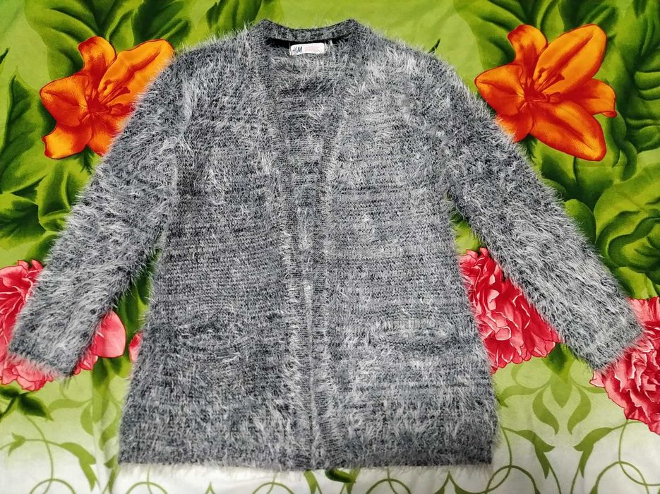 Брендова,плюшева,шкільна кофта,кардиган,накидка для дівчинки 9-10р-H&M