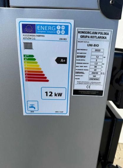 Kotły Kocioł 12kW na Drewno Węgiel - PRODUCENT Piec Zasypowy do 130m2