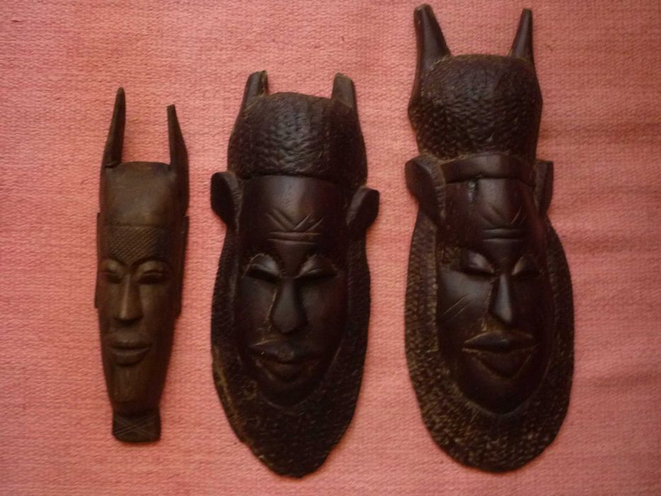 esculturas em madeira, arte africana