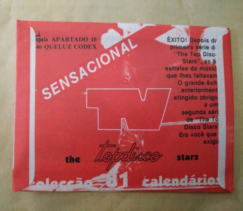 Coleção calendários "The Top Disco Stars" - 1986