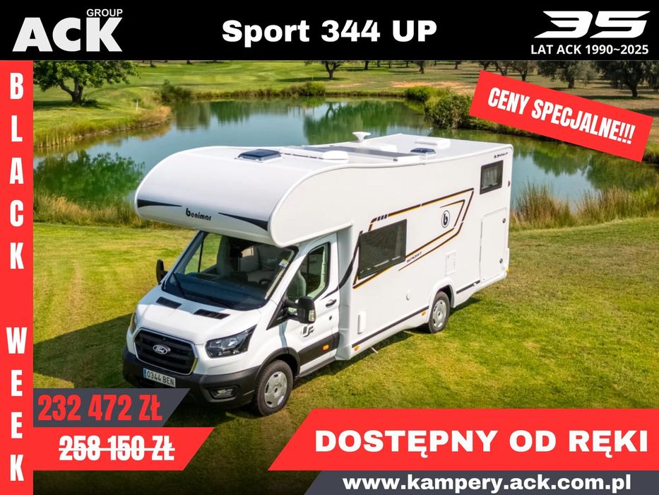 Benimar Sport 344 UP  FORD TRANSIT Kempingowy Benimar Sport 344 UP Kamper