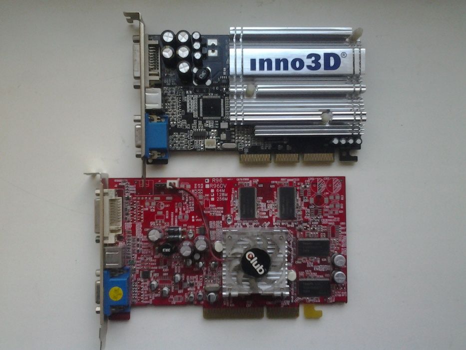 Inno3D FX5200 8X W 128mb crt dvi tv ag/CGA-E968TVD (2 видеокарты)