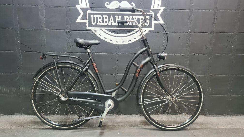 Rower holenderski SPARTA LoLa damka cargo czarny mat 57 cm URBAN BIKES