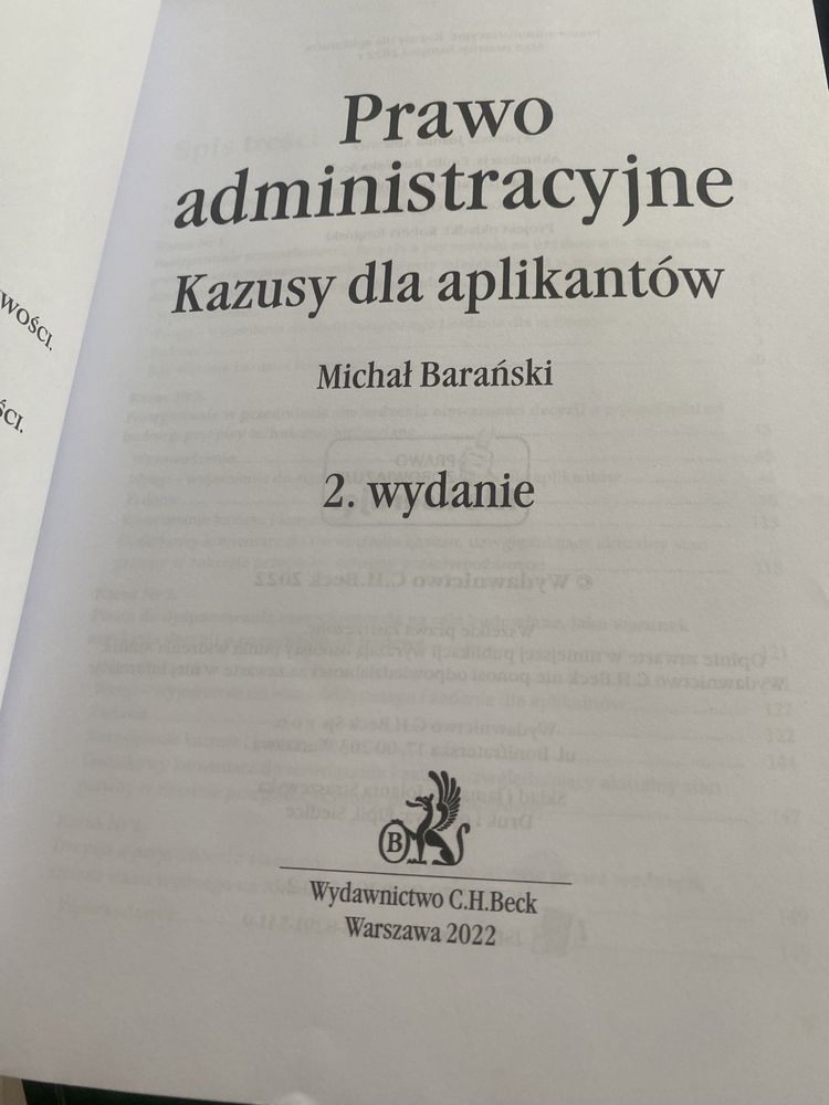 Prawo administracyjne - kazusy dla aplikantow Michał Barański 2022