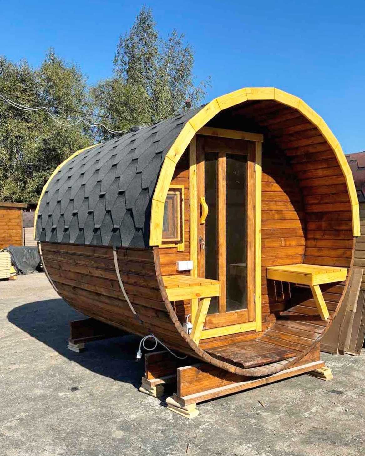 Sauna Beczka Ogrodowa 2х2 m Fińska Ruska Bania z Piecem - Producent