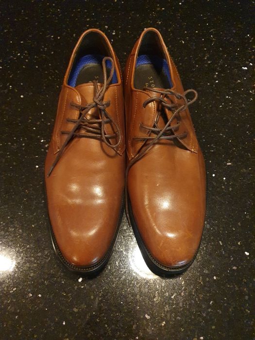 Pantofle męskie skórzane Stockholm brązowe.42-43 nowe.