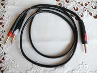 Kabel, przewód Jack Stereo 6,3 mm - 2 x Jack Mono 6,3 mm .