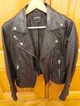 Casaco biker de pele