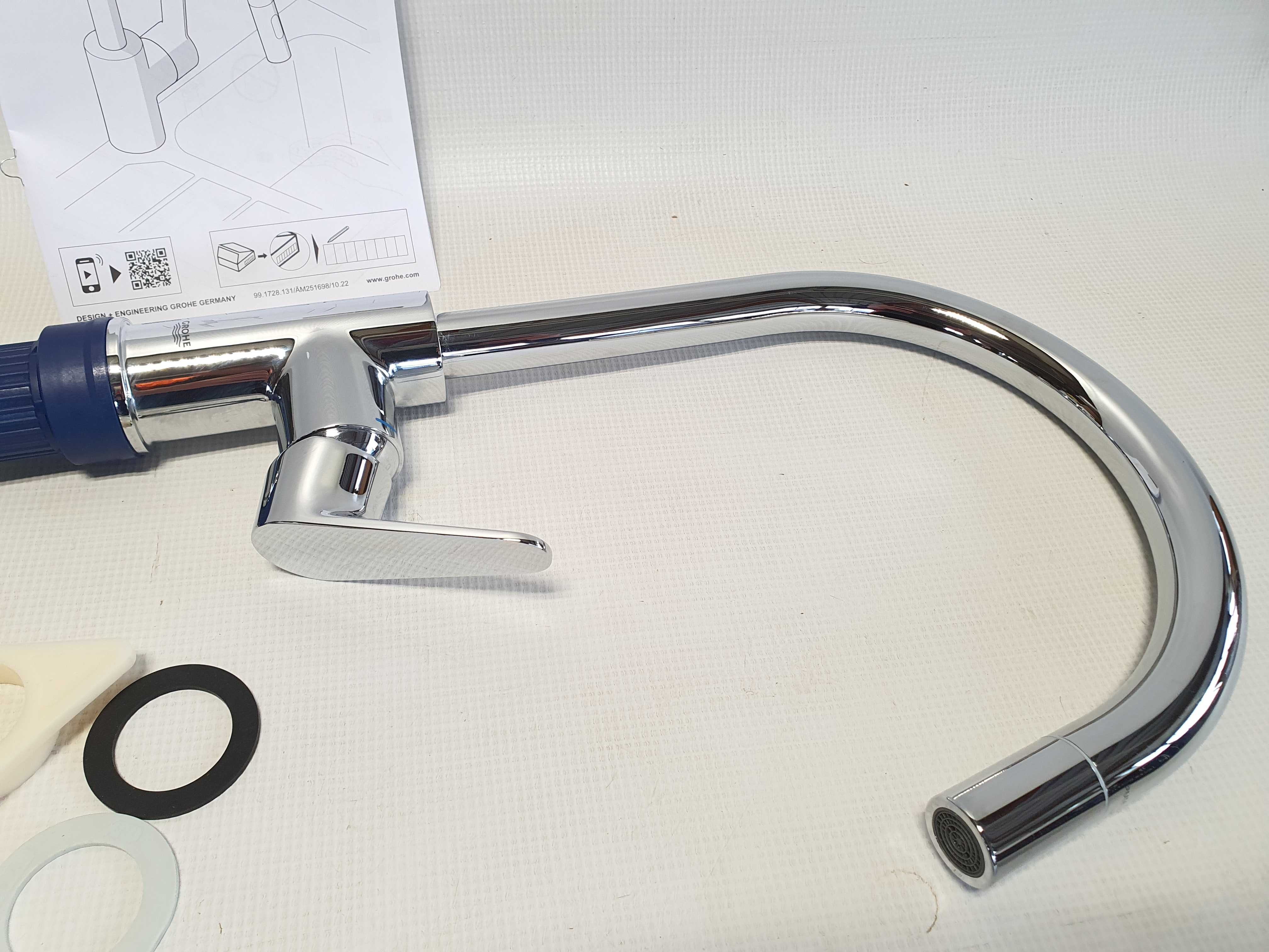Bateria Kuchenna GROHE Start Curve Obrotowa 360° Chrom Jak Nowa #06487