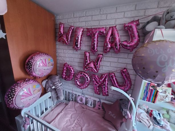 Balony powitanie witaj w domu dziewczynka