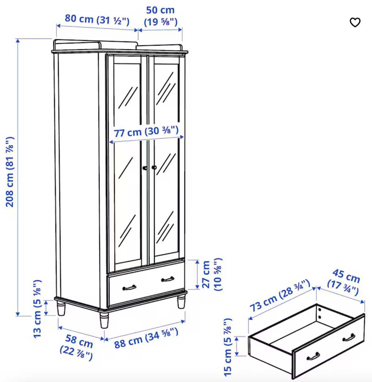 Szafa Ikea Tyssedal stan idealny