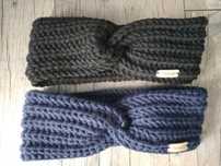Ciepła damska opaska na głowę Handmade, zrobina na szydełku