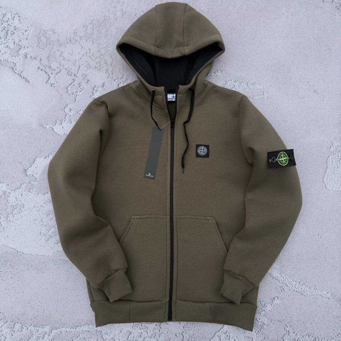 STONE ISLAND зіп-худі / кофта на замку Стон - Зима на флісі