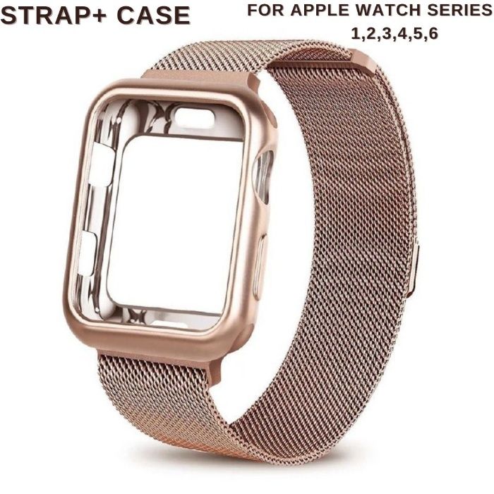 Ремешок Миланская петля+чехол для Apple Watch series 8-1 Эппл вотч