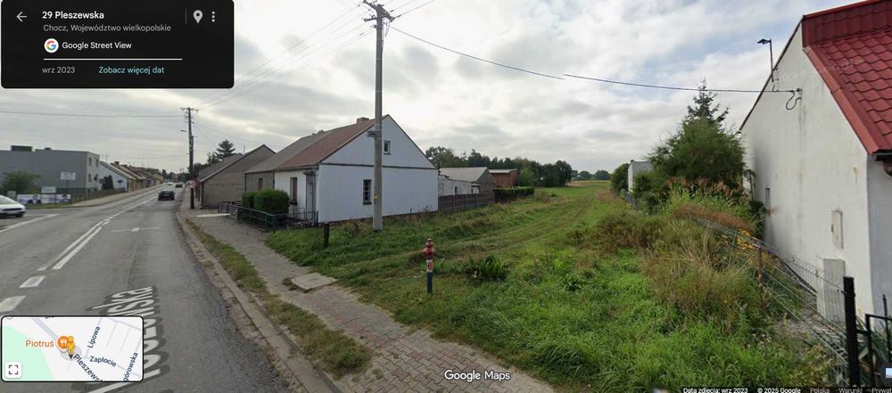 Działka w Choczu przy ul. Pleszewskiej