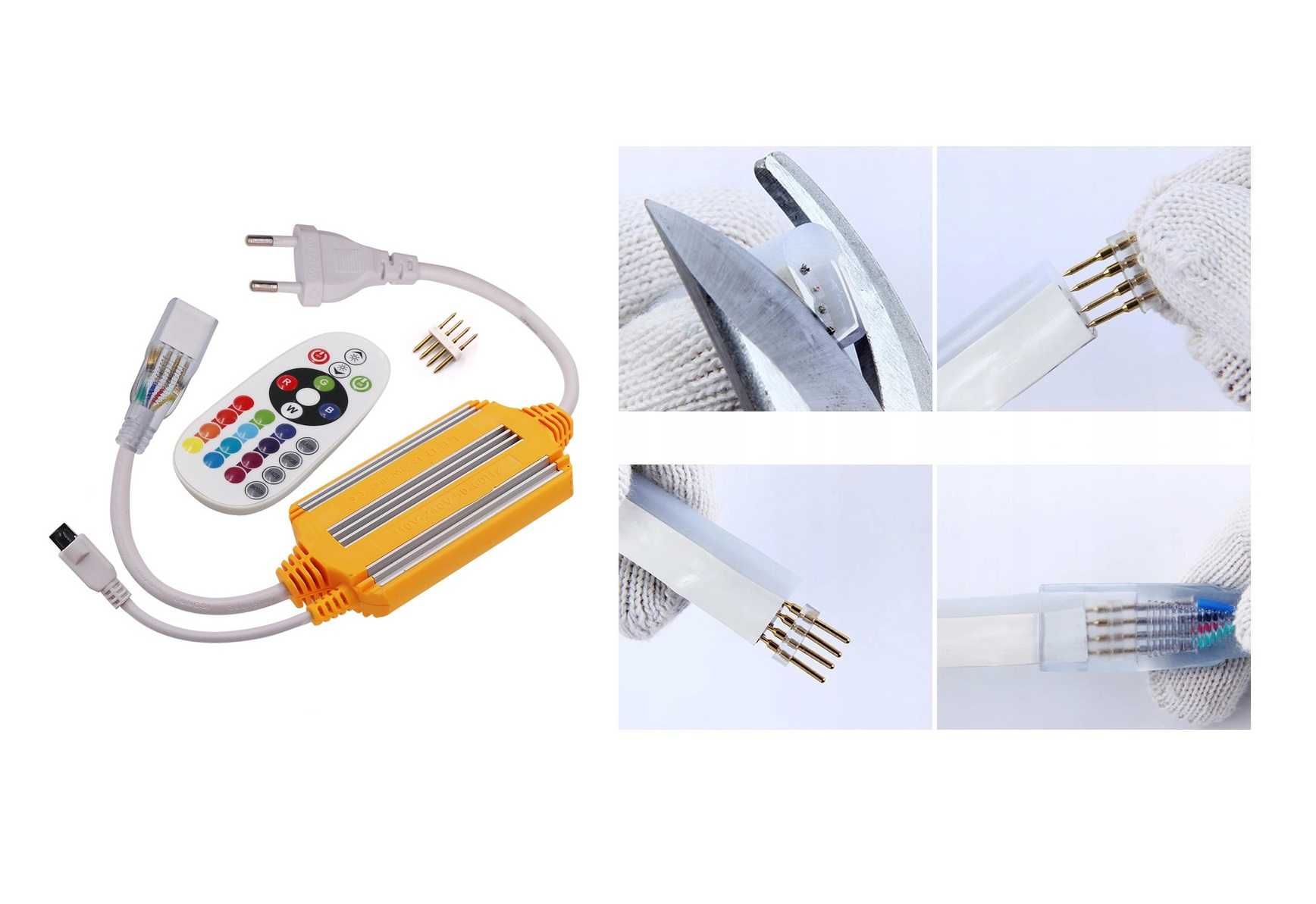 Stabilizator Zasilacz do taśm LED SMD NEON IP67 2 PIN 4PIN 1500W 230V