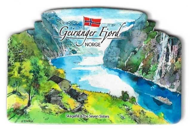 GEIRANGER FJORD NORWEGIA magnes na lodówkę cz14