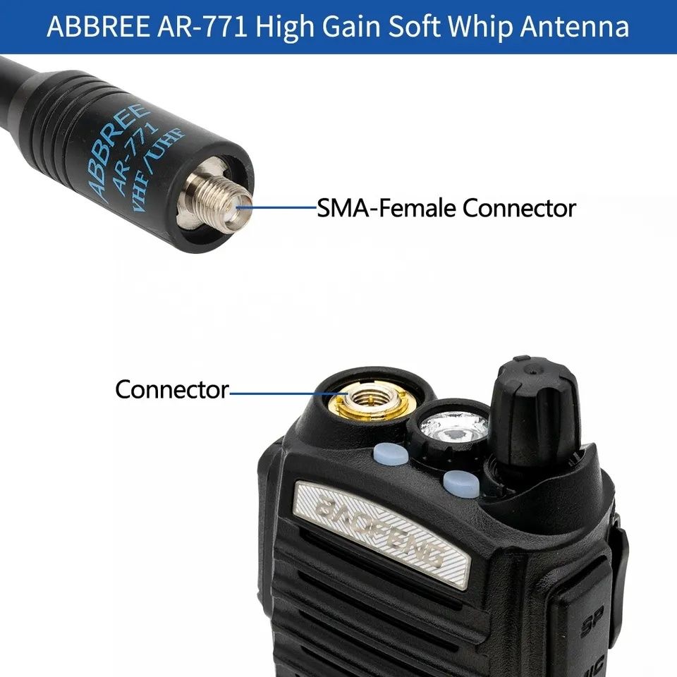 Посилена усиленная антена Abbree 771 для рацій рации Baofeng