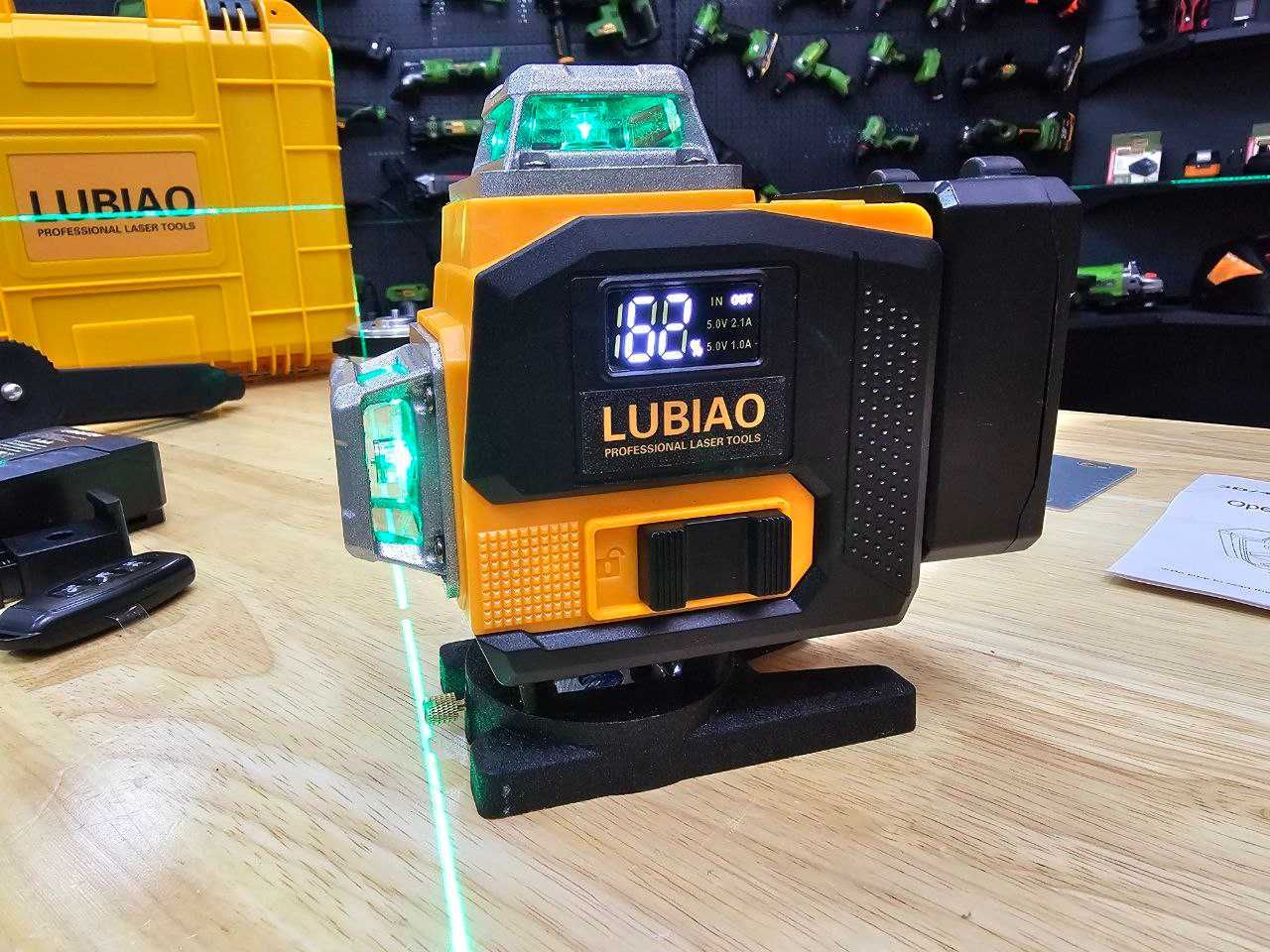 Лазерний рівень Lubiao Т-7 з кейсом,з магнітним кріпленням, платформою