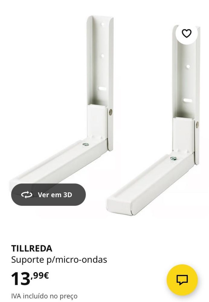 Suporte para o micro-ondas “TILLREDA” nunca usado.