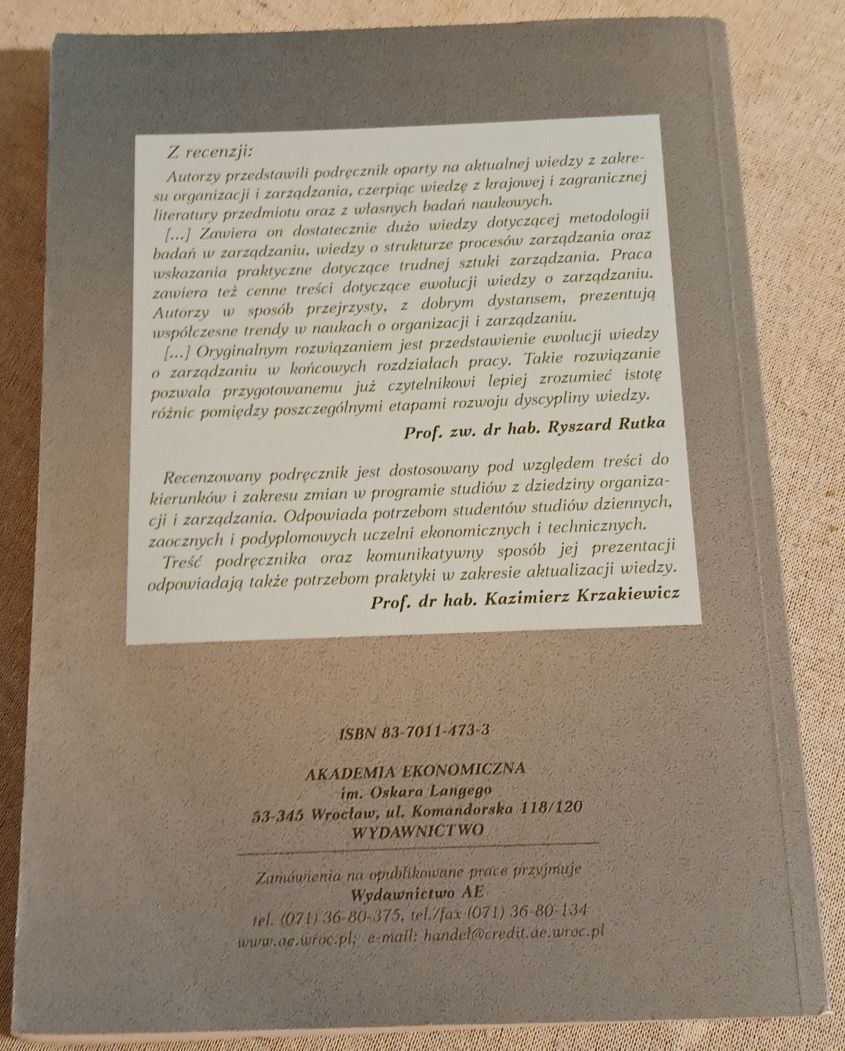Mieczysław Przybyła Organizacja i Zarządzanie.