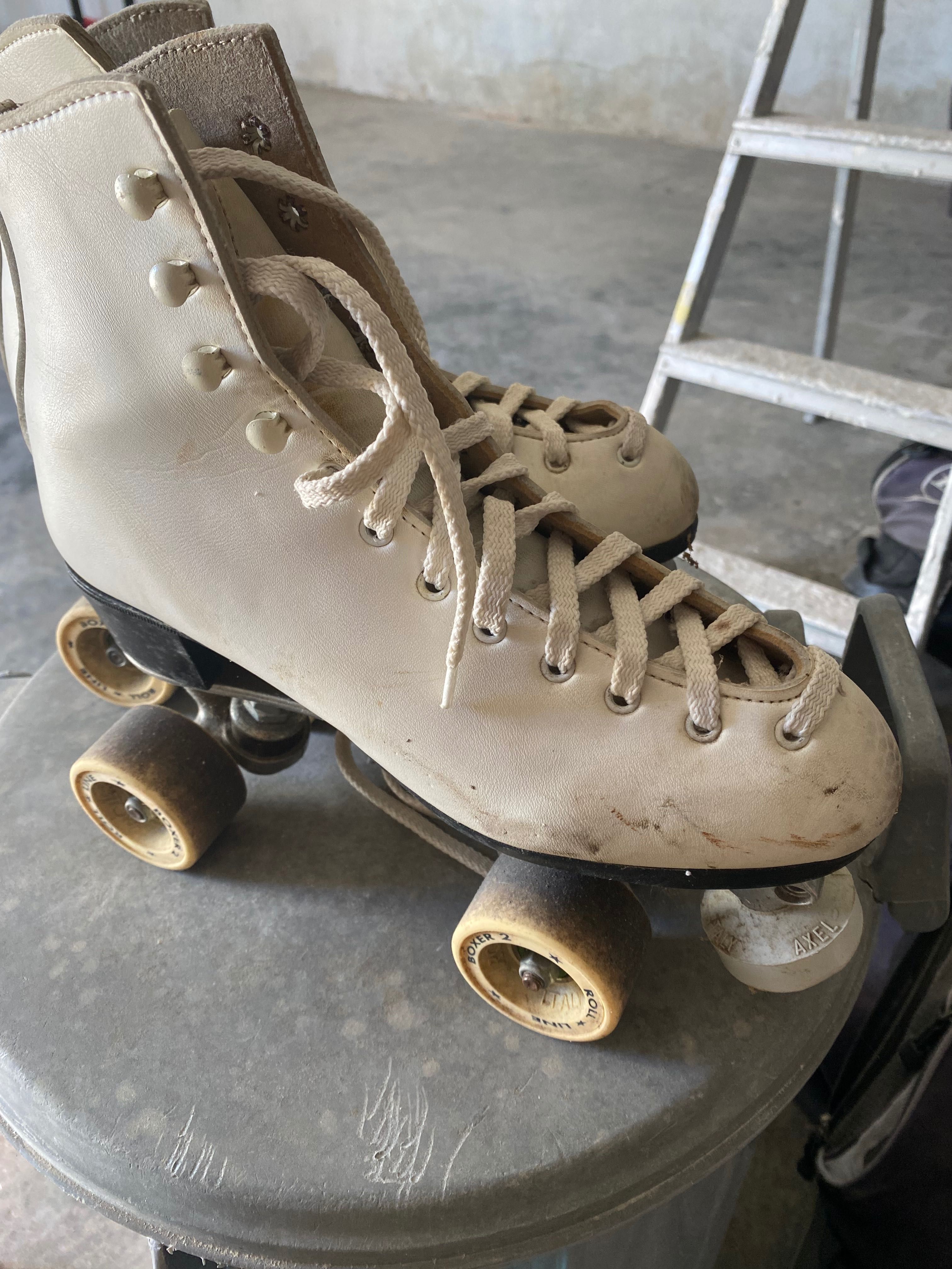 Patins de patinagem artística bota branca